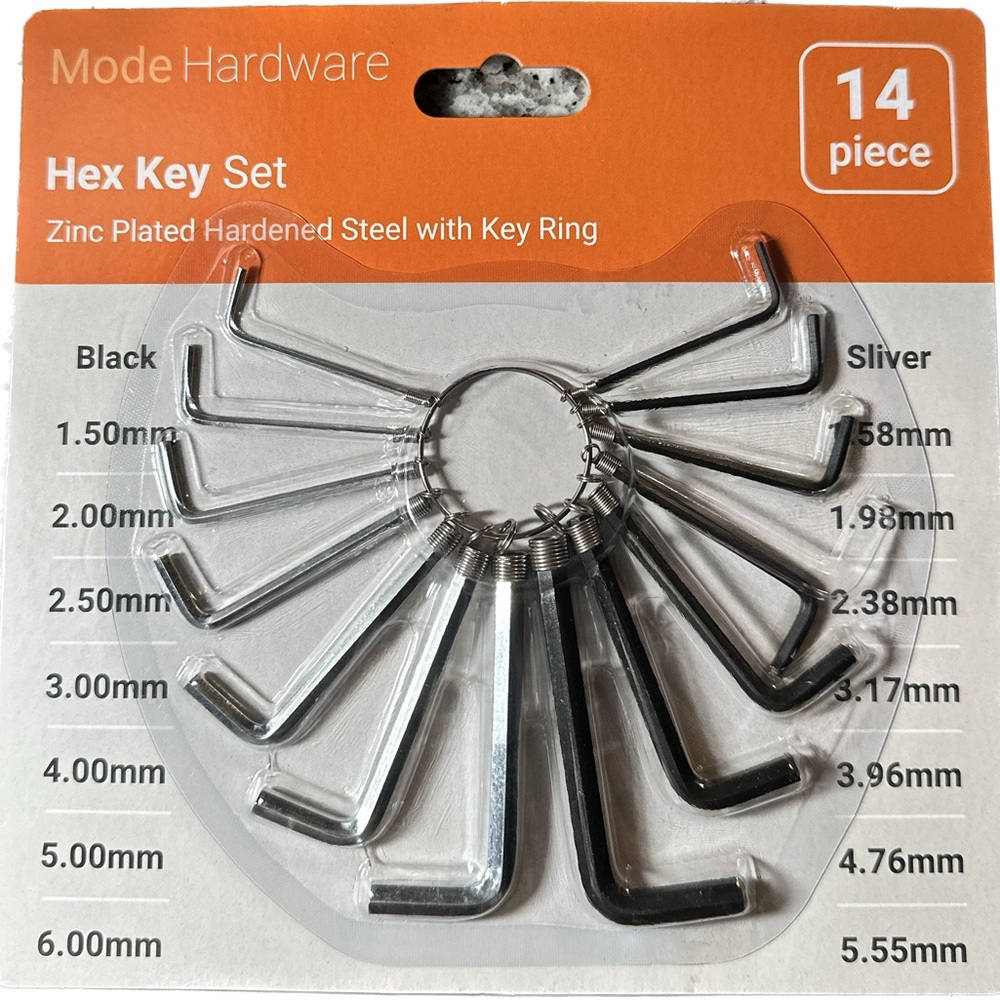 14-Piece Hex Key Set - Silver